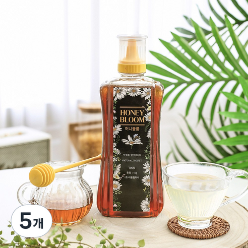 허니블룸 자연 야생화꿀 프리미엄, 5개, 1kg