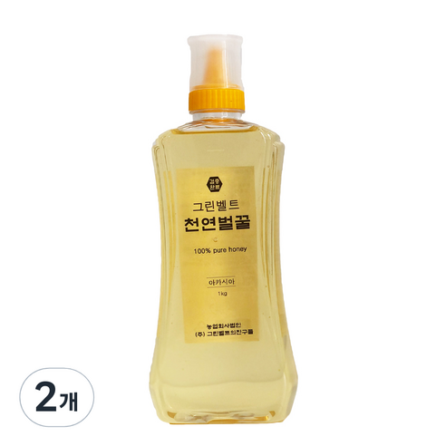 자연에서 온 자연벌꿀 국산 자연산 그린벨트 아카시아꿀, 1kg, 2개