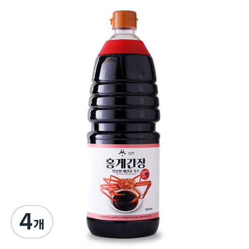 시장쏙 홍게간장, 4개, 1.8L