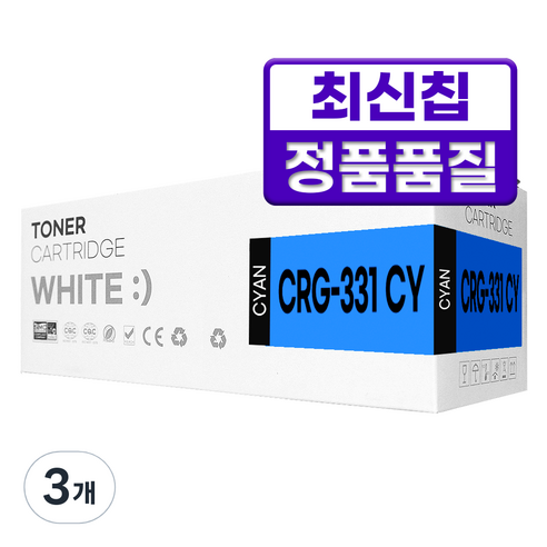캐논 CRG-331 호환토너 MF628CWZ MF624CW MF8240CW LBP7110CW MF8284CW MF628CW 카트리지, 3개, CRG-331C 파랑