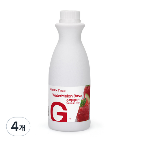 그린트리 수박 베이스 1.2kg, 4개