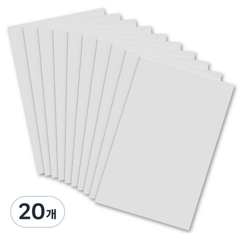 다한진 백색 포맥스판 A3(297mm420mm*1T) 두께1mm DIY용 교재용 미술용, 20개, 1mm