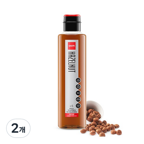 샷 시럽 헤이즐넛 1000ml, 2개