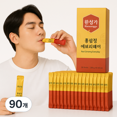 밍글로 고려홍삼정 에브리데이 홍삼스틱, 90개, 12g