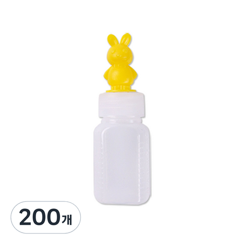 캐릭터 투약병 토끼 20ml PE 말랑이 긴마개 100개입, 200개