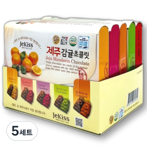 제키스 제주 돌하르방 종합 초콜릿 5종 미니포켓 선물세트 여행 선물 기념품 특산품, 175g, 5세트