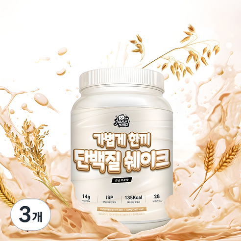 자니웨이 가볍게한끼 식사대용 단백질 쉐이크 곡물 미숫가루맛, 3개, 1000g
