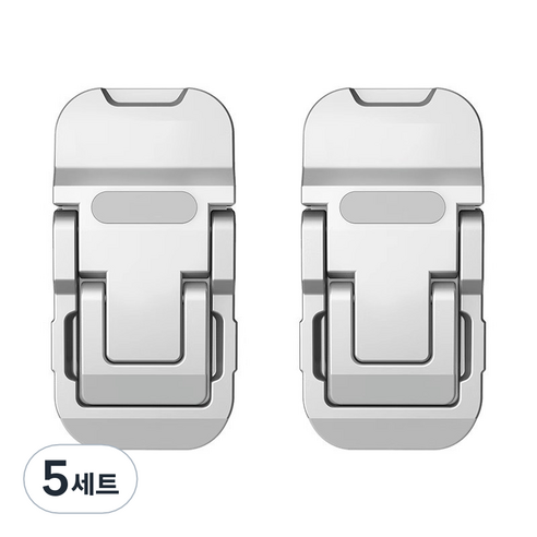 롤링페이퍼 2단 각도조절 노트북 키보드 거치대, 5세트, 실버(2P)