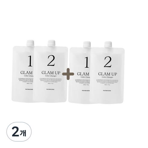 글램업 블랙빼기 탈색제 1제 200ml + 2제 200ml 세트, 4개