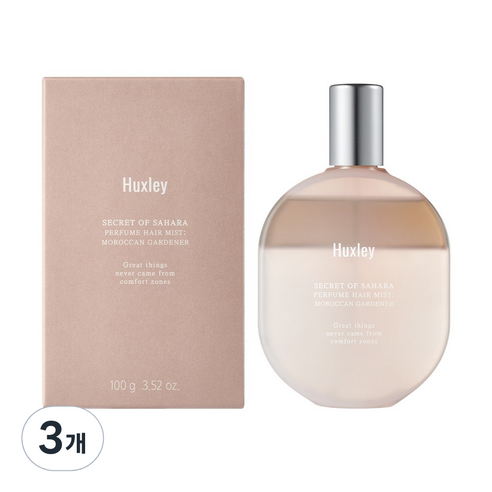 헉슬리 퍼퓸 헤어 미스트, 3개, 100g, 모로칸 가드너