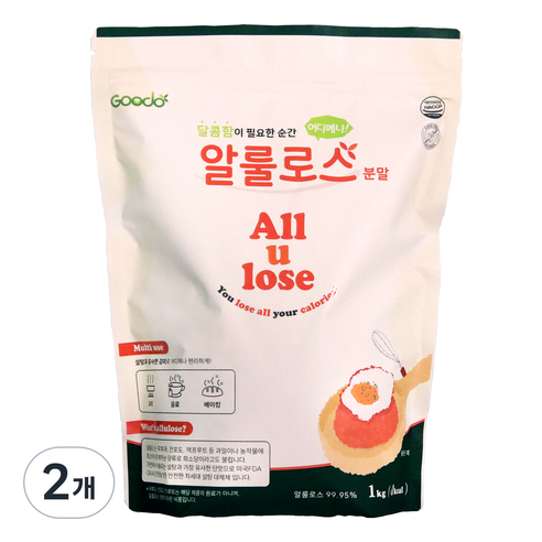 구도 알룰로스 분말, 1kg, 2개