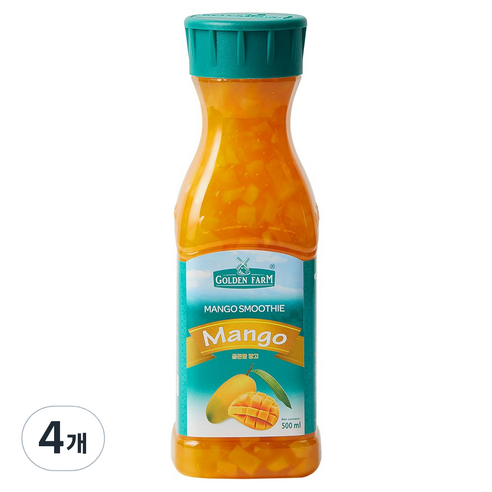 골든팜 망고 과일청, 500ml, 4개