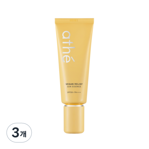 아떼 비건 릴리프 자외선차단제 선 에센스 SPF+ PA++++, 70ml, 3개
