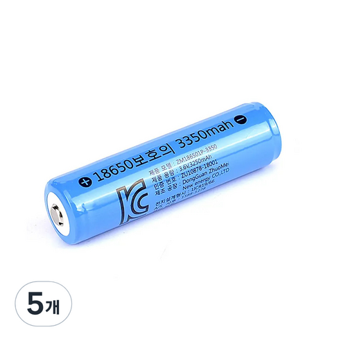 18650 배터리 3.6V 3250mAh 리튬이온 충전식, 5개