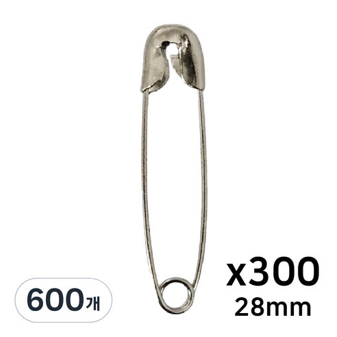 바이트 다용도 시침 옷핀, 600개, 실버