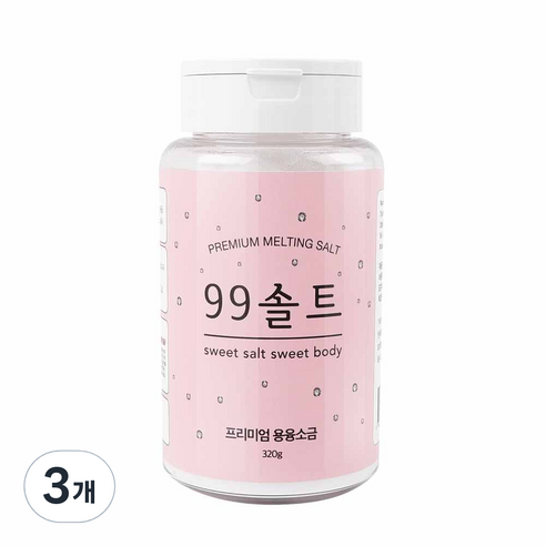 [구구솔트] 미세플라스틱 걱정없는 천연 용융소금 조리용, 320g, 3개