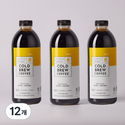 아침에한잔 세하도 더치커피 콜드브루 원액, 12개, 1개입, 1000ml