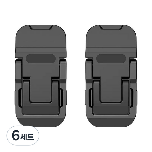 롤링페이퍼 2단 각도조절 노트북 키보드 거치대, 6세트, 블랙(2P)