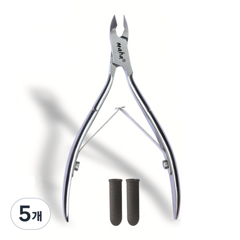 Maha J2스틸 프리미엄 큐티클니퍼 셀프네일케어 미끄럼방지그립포함, 5개
