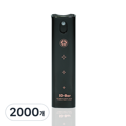 2025년형 에스디펜스 롤 타입 호신용 스프레이 SD-Bar 블랙, 2000개