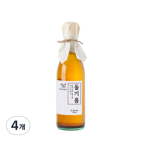 쉬운밥상 진하고 고소한 진짜 들기름, 350ml, 4개