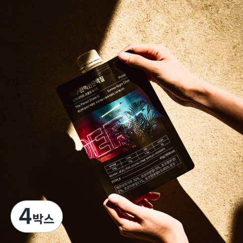 제주 완벽한 단맥질 식사대용 단백질 썸머 나이트 초콜릿 쉐이크, 315g, 4박스