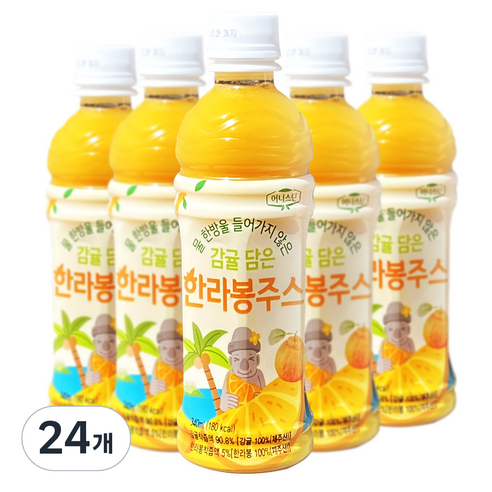 감귤 담은 한라봉 주스 제주산 NFC 착즙주스 어린이간식 학교간식 교회간식, 24개, 340ml