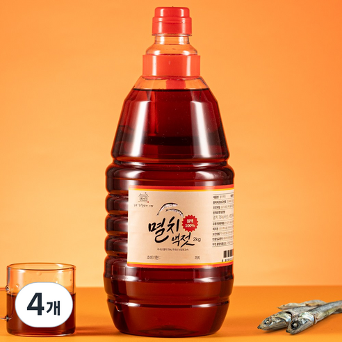 최아미 프리미엄 멸치액젓 국산 100% 원액 까나리액젓 4kg, 2000ml, 4개