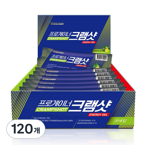 프로게이너 크램샷 깔라만시맛 근육경련 쥐예방 에너지젤 러닝 자전거 라이딩 마라톤 등산 파워젤 그란폰도, 120개, 35g