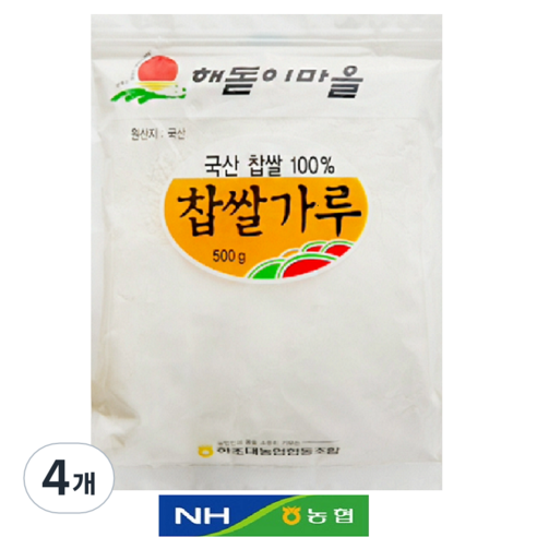 강원도농협 찹쌀가루, 4개, 500g