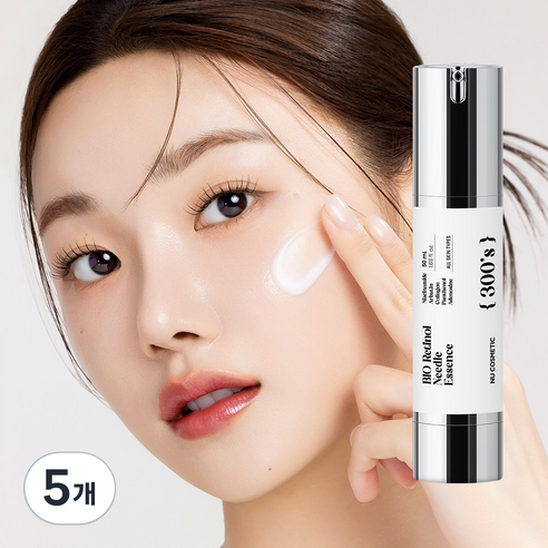엔유 바이오 레티놀 니들 에센스 300샷 피부결 개선 & 모공축소 & 줄기세포배양액, 50ml, 5개