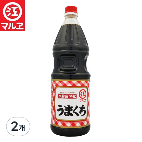 마루에 규슈 단맛 특급 우마구치 양조간장, 2개, 1.8L
