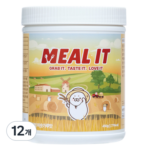 밀잇 식사대용 단백질 쉐이크 미숫가루맛, 450g, 12개
