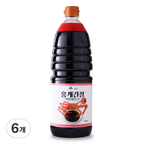 시장쏙 홍게간장, 6개, 1.8L