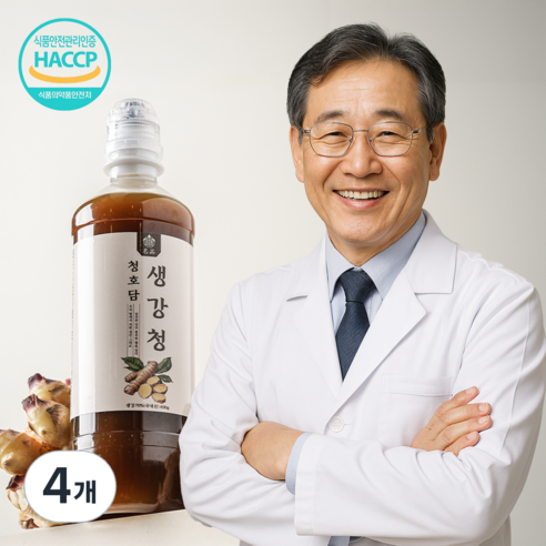 청호담 안동 진저에일청 생강청 생강차 생강원액, 4개, 1개입, 600g