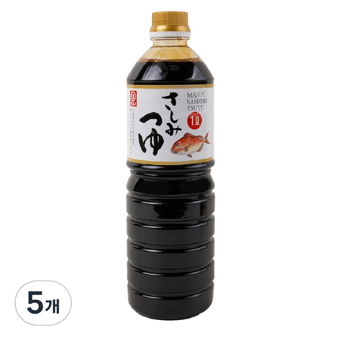 마루에 규슈 단맛 사시미 간장 회간장, 5개, 1L