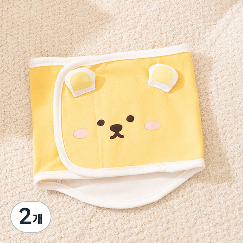 애치비 통기성 강아지 캐릭터 위생 매너벨트 엘로우, 2개, 1개입, 중형