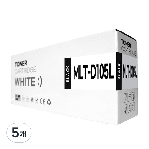 삼성 MLT-D105L 호환토너 대용량, 5개, MLT-D105L 대용량