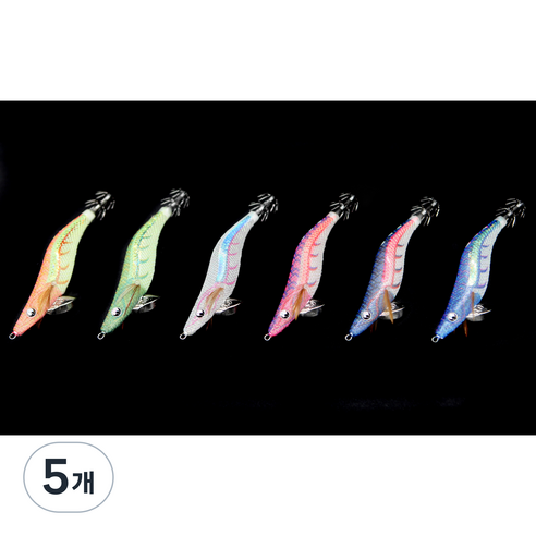 고잉 UV 캐스팅 에기 무늬오징어 갑오징어 한치, #6 실버 화이트 글로우(UV), 2.5호, 5개, 실버화이트, 9g