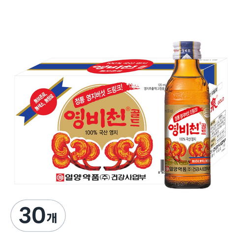 일양약품 영비천 골드-영지버섯음료, 120ml, 30개
