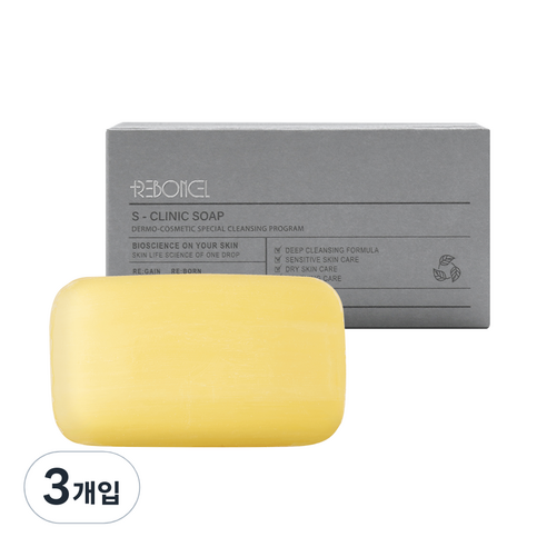 리본셀 무좀비누 에스 클리닉 솝, 100g, 3개입