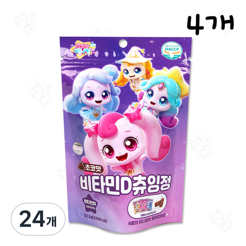 캐치티니핑 칼슘비타 츄잉정 비타민D 초코맛, 24개, 52.5g