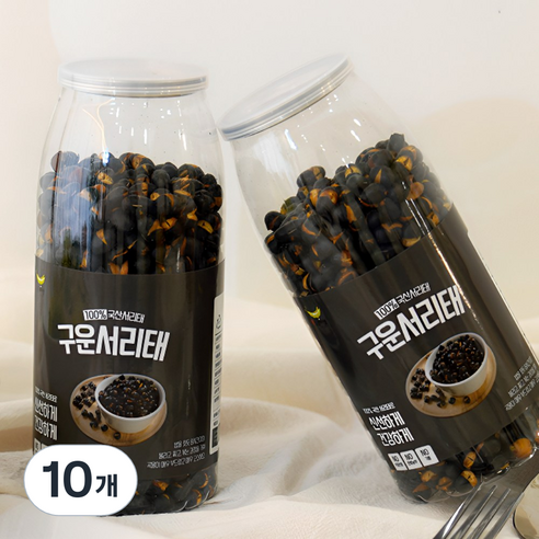 1+1 국산 서리태볶음 검정콩 뻥튀기 건강간식 다이어트과자, 280g, 10개