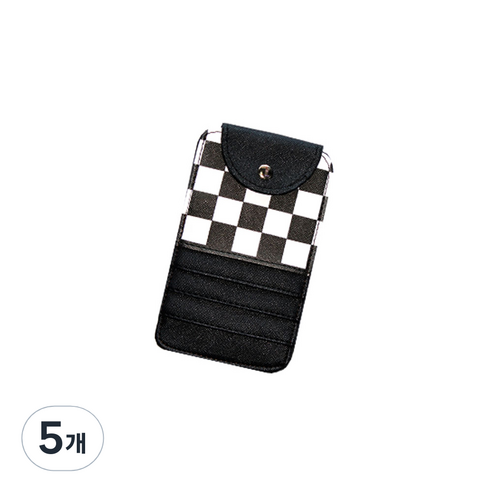 자동차 차량용 유니온잭 썬바이져 카드수납포켓 / 선바이저수납, 체크무늬, 5개