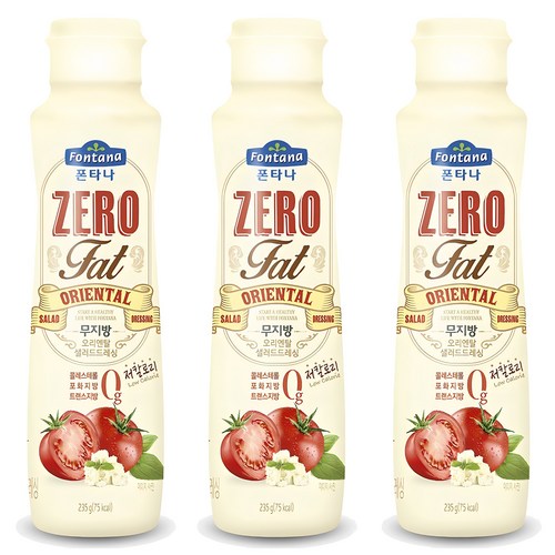 폰타나 무지방 오리엔탈 저칼로리 드레싱, 235g, 3개