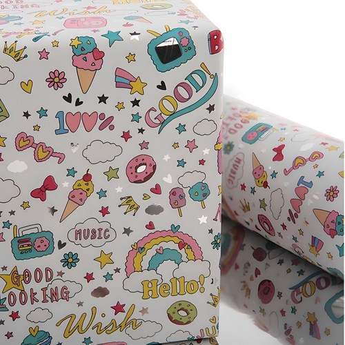 증착롤 슈가랜드 포장지 17m, 01 백색, 1개