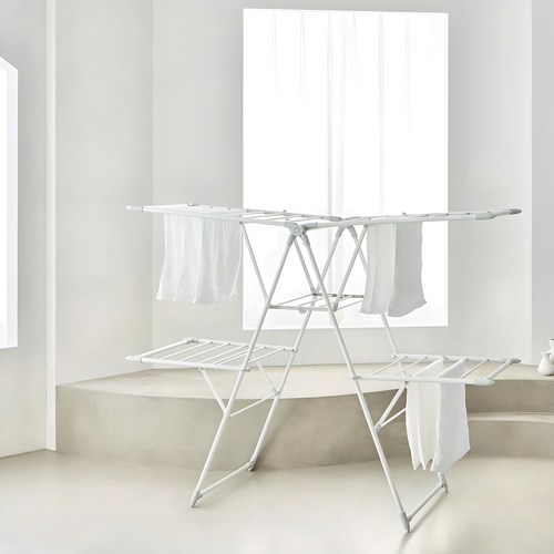 한샘 양날개 플러스 건조대, 크림화이트+라이트그레이