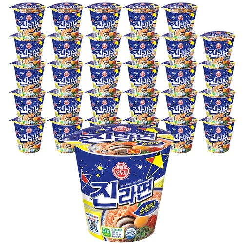 오뚜기 진라면 순한맛 컵 65g, 30개