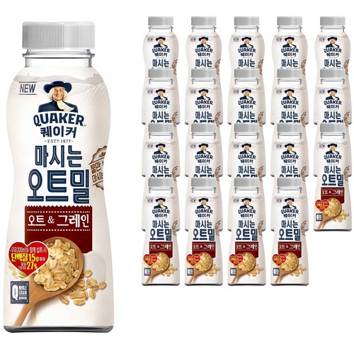 퀘이커 마시는 오트밀 오트&그레인, 50g, 20개