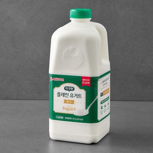 서울우유 더 진한 순수 플레인 요거트, 1.8L, 1개 - 유청분리기 추천